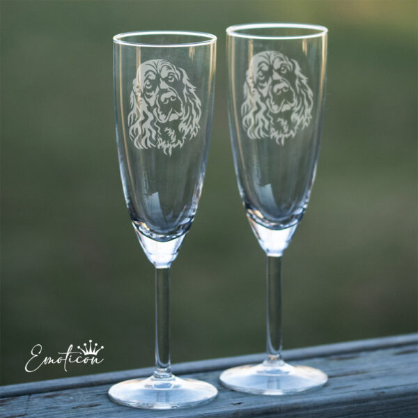 Champagneglas cocker spaniel