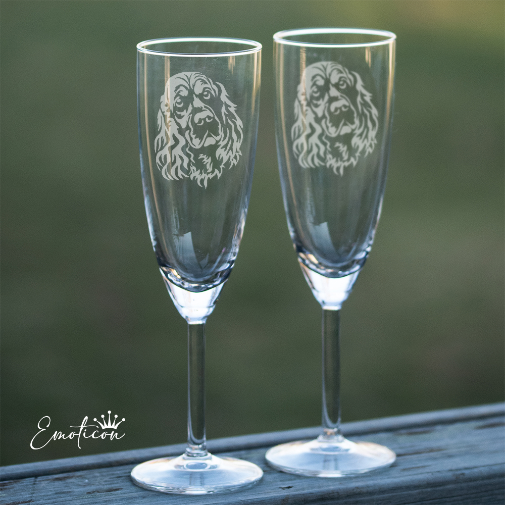 Champagneglas cocker spaniel