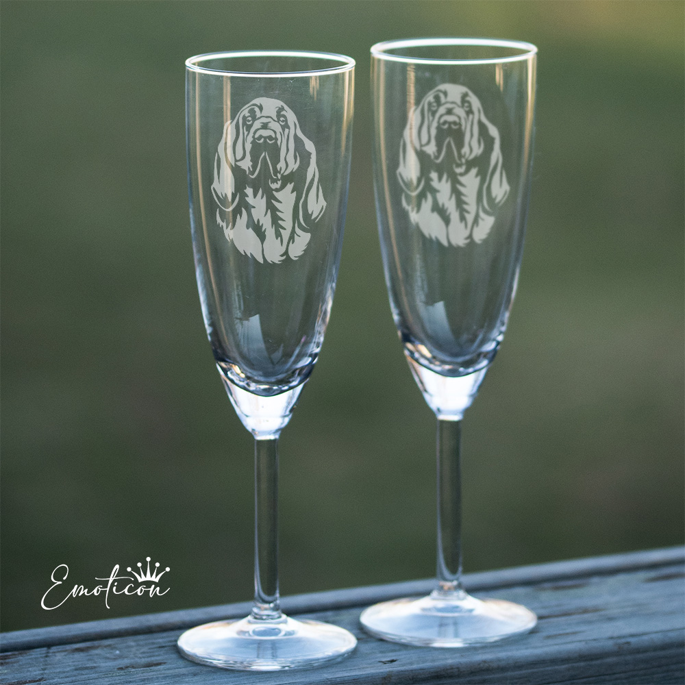 Champagneglas blodhund