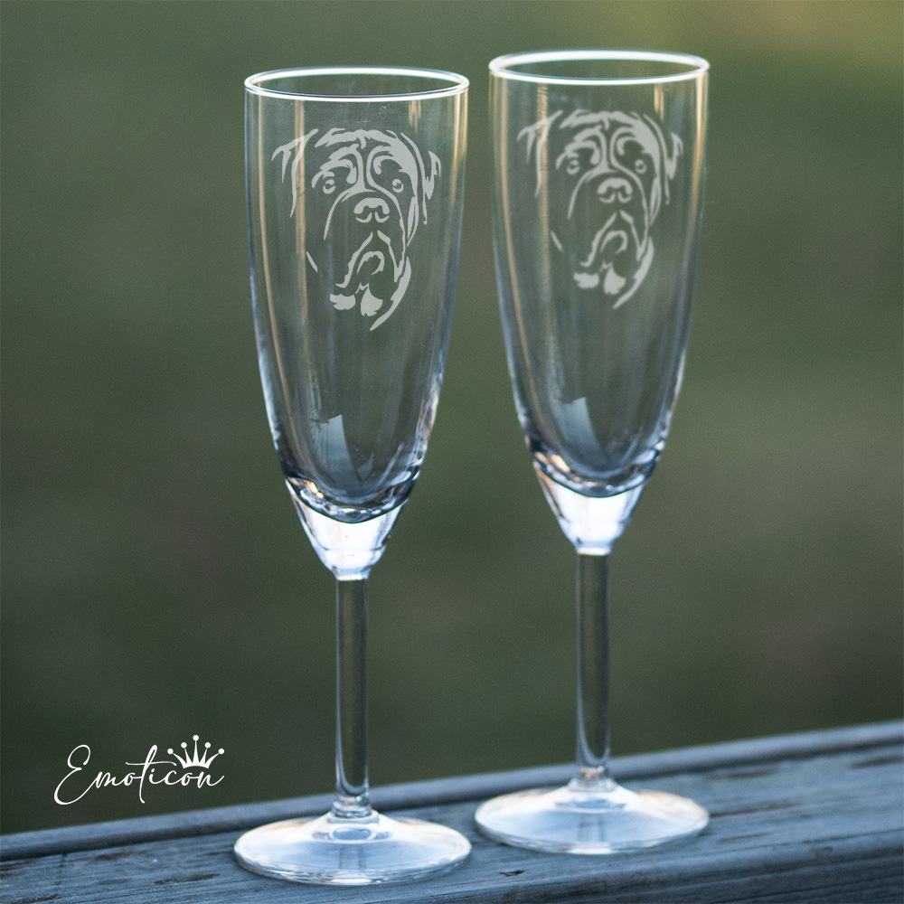 Champagneglas bullmastiff