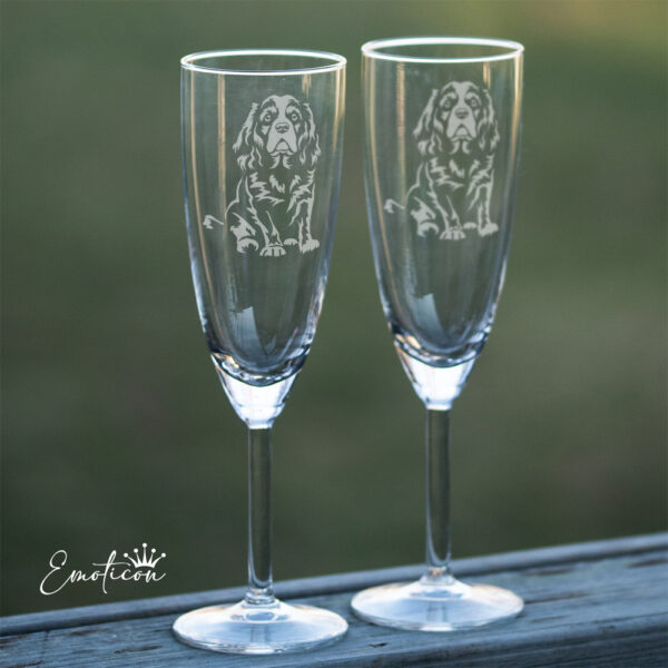 Champagneglas cavalier king charles spaniel