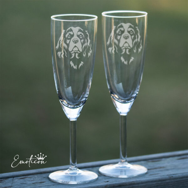 Champagneglas cavalier king charles spaniel