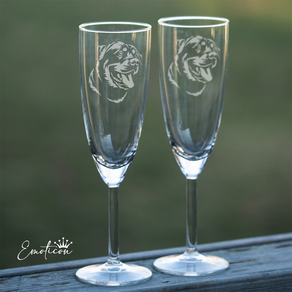 Champagneglas rottweiler