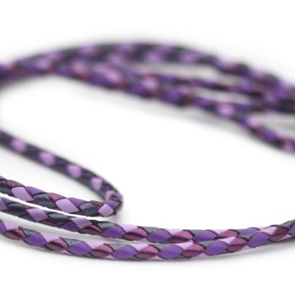 Utställningskoppel känguruläder i purple shimmer, purple foil, moroccan purple & lavender