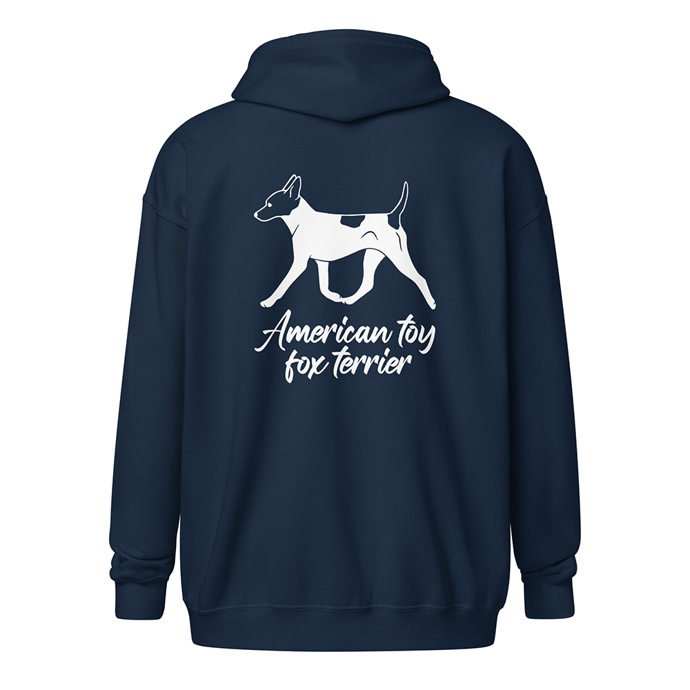 unisex-heavy-blend-zip-hoodie-navy-back-American toy fox terrier 1647 sv
