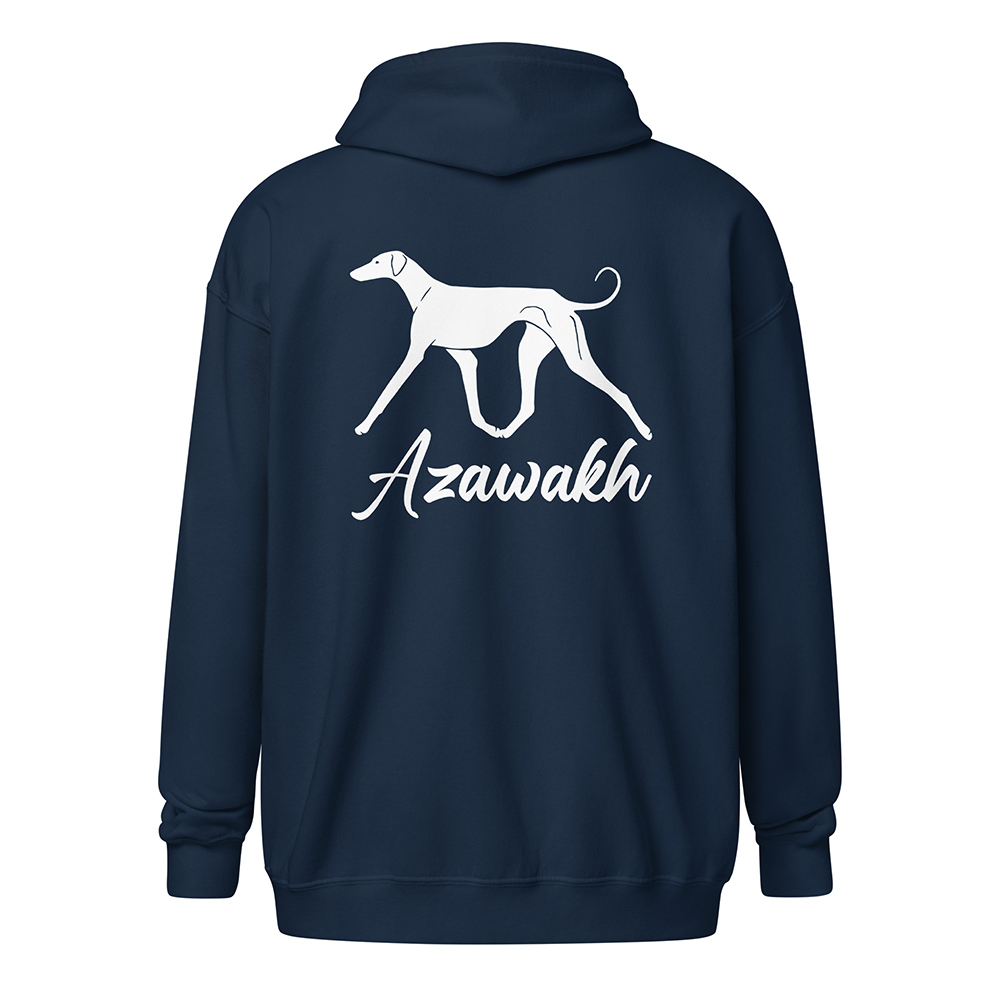 unisex-heavy-blend-zip-hoodie-navy-back-Azawakh 1036 sv
