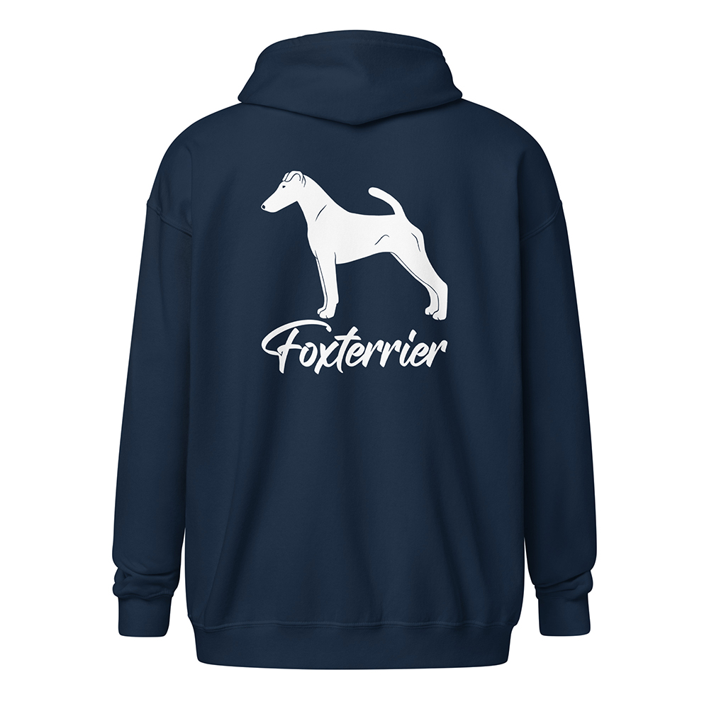unisex-heavy-blend-zip-hoodie-navy-back-Foxterrier släthårig 1185 sv