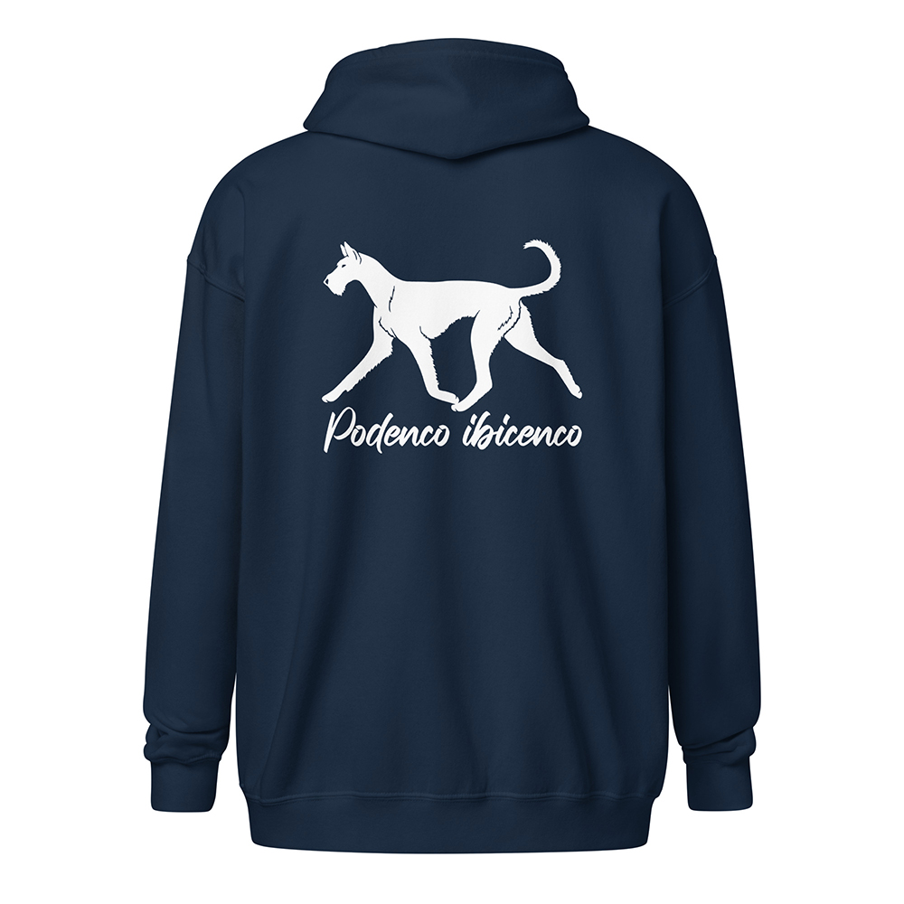 unisex-heavy-blend-zip-hoodie-navy-back-Podenco strävhår 951 sv