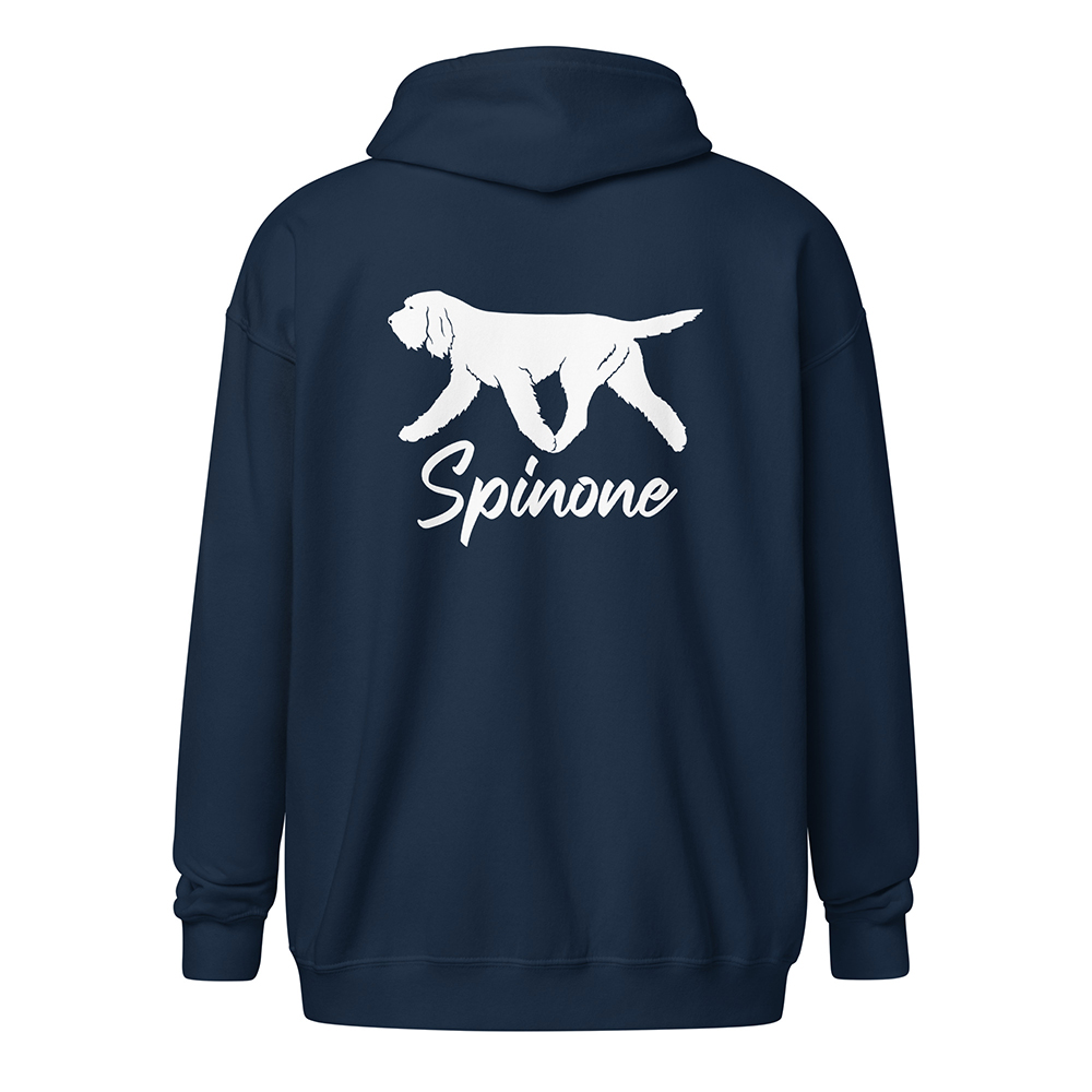 unisex-heavy-blend-zip-hoodie-navy-back-Spinone 1101 sv