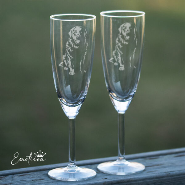 Champagneglas pyrenéerhund