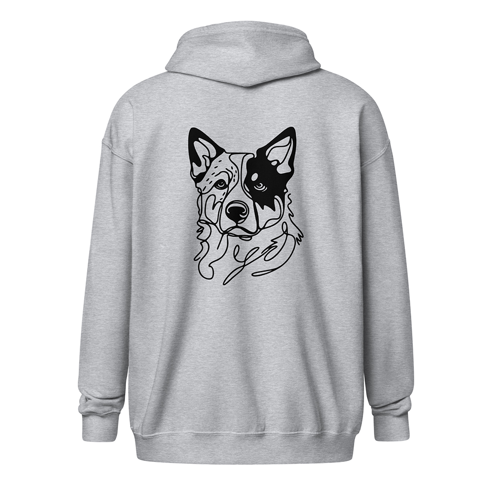 hoodie-sport-grey-Australian cattledog LA011