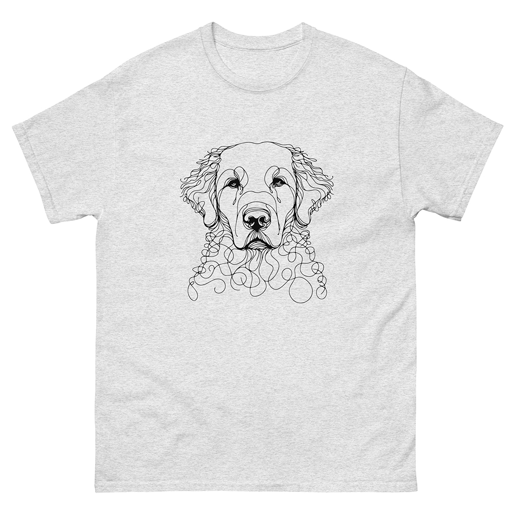 unisex-classic-tee-ash-Curly coated retriever LA059