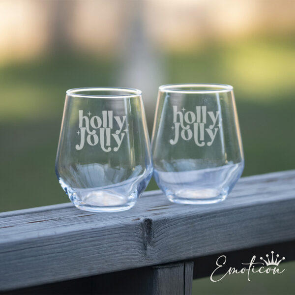 Glas jul - holly jolly