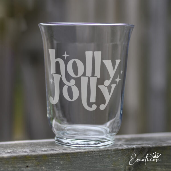 Vas/ljuslykta jul - holly jolly