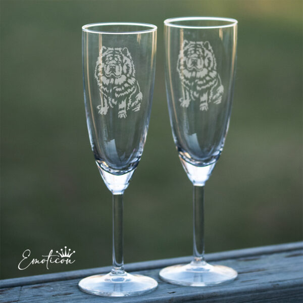 Champagneglas chow chow