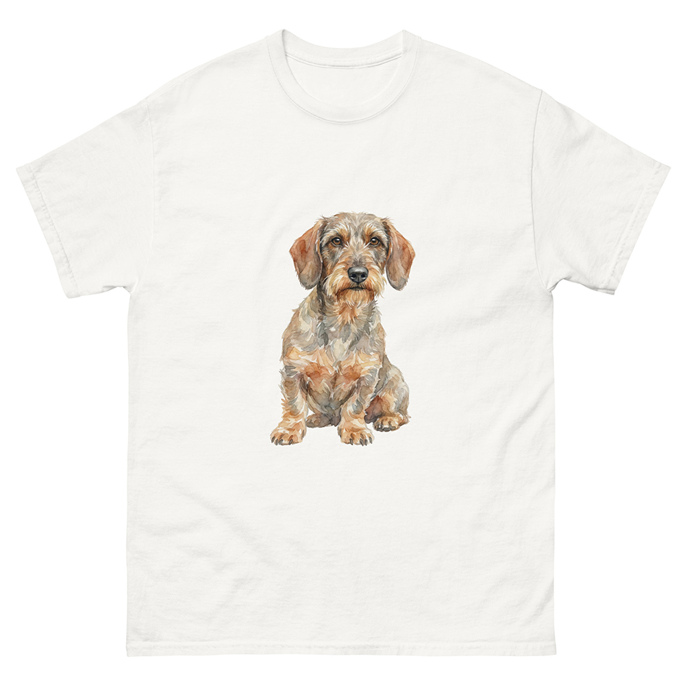 T-shirt strävhårig tax