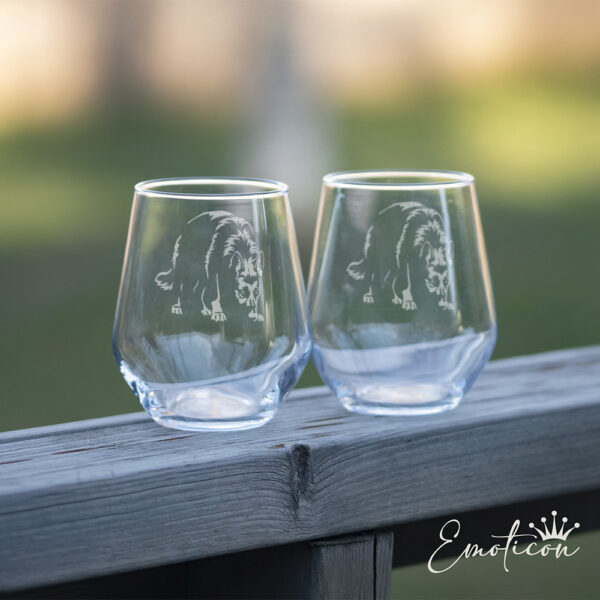 Glas tysk schäferhund