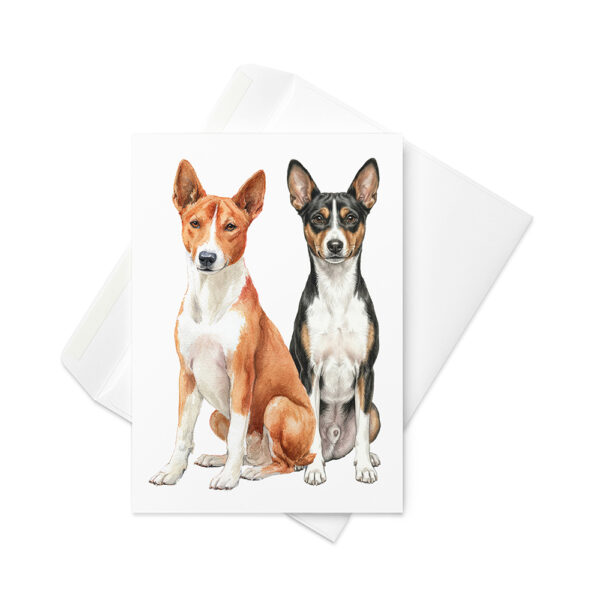 Vikt kort med basenji