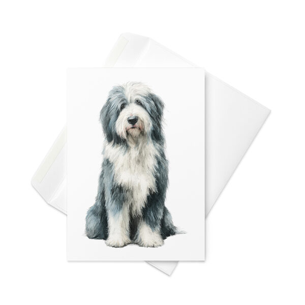 Vikt kort med bearded collie