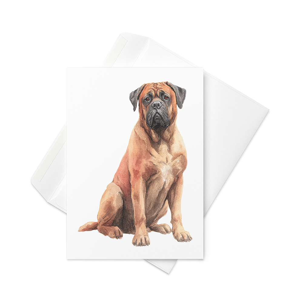 Vikt kort med bullmastiff