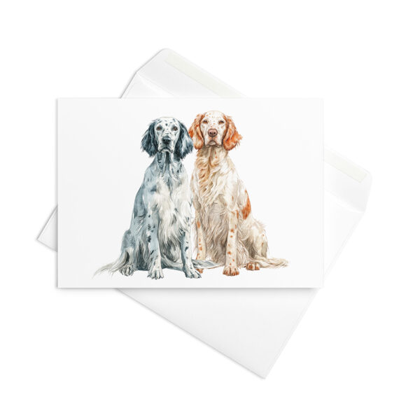 Vikt kort med engelsk setter