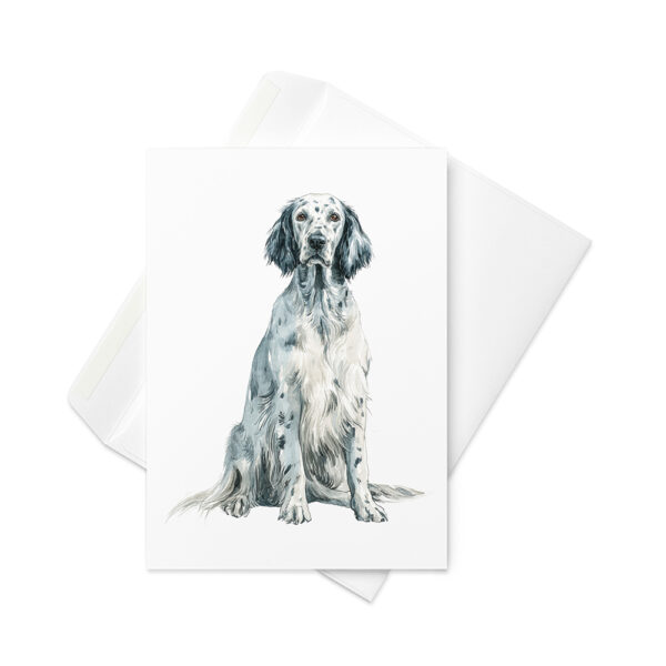 Vikt kort med engelsk setter