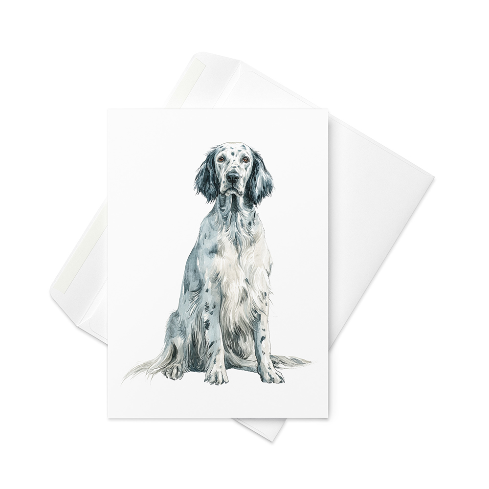 Vikt kort med engelsk setter