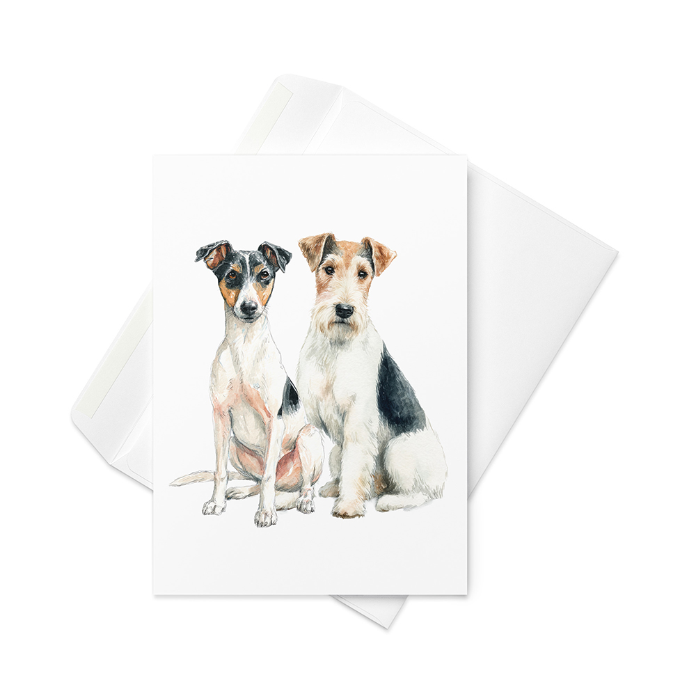 Vikt kort med foxterrier