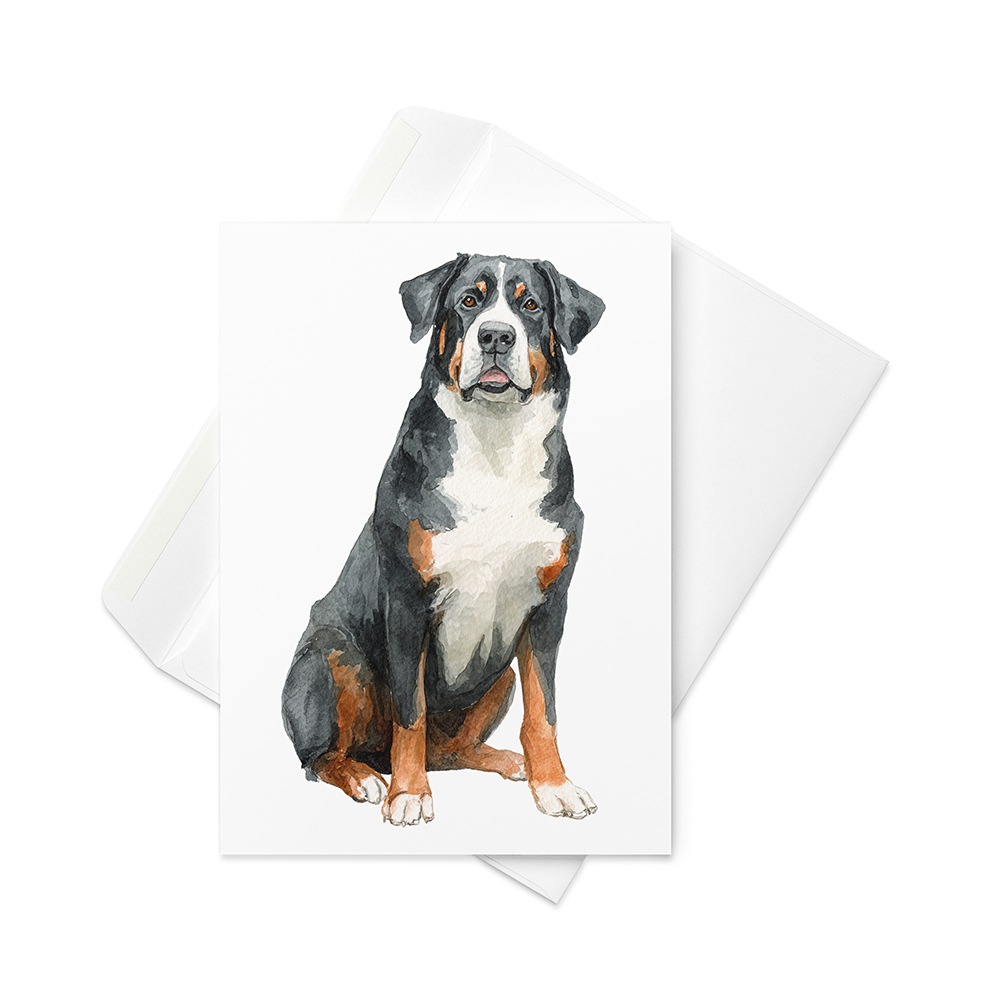 Vikt kort med grosser schweizer sennenhund