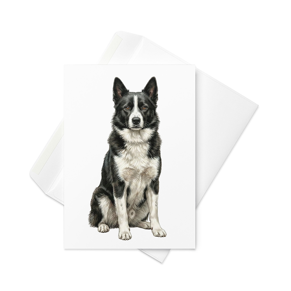 Vikt kort med karelsk björnhund