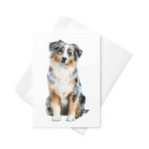 Vikt kort med miniature american shepherd