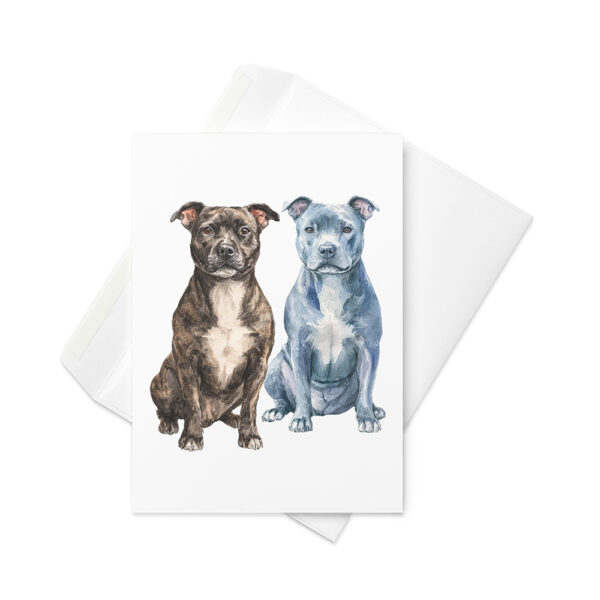 Vikt kort med Staffordshire bullterrier