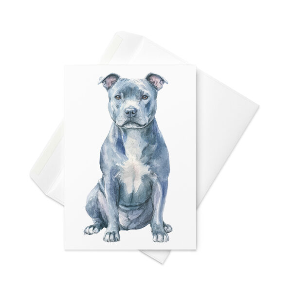 Vikt kort med Staffordshire bullterrier