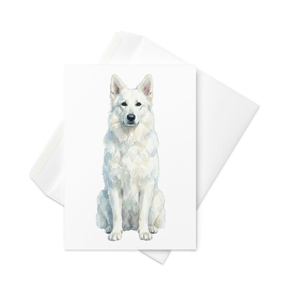 Vikt kort med Vit herdehund