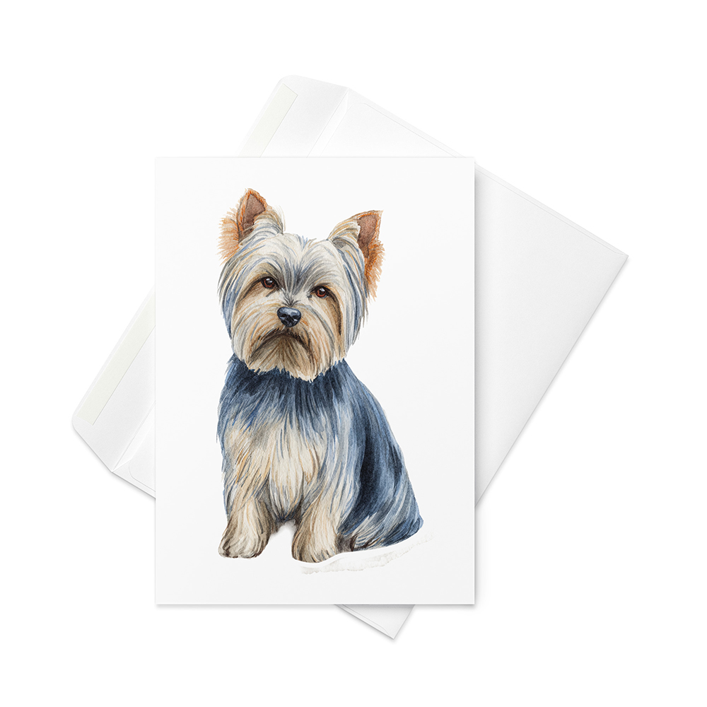 Vikt kort med yorkshireterrier