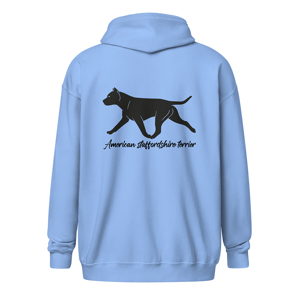 hoodie-carolina-blue-back-American staffordshire terrier 906