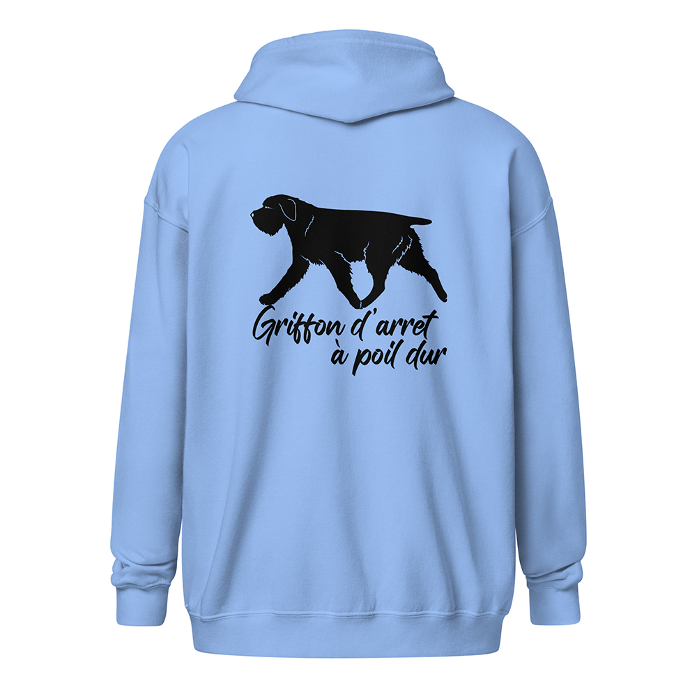 hoodie-carolina-blue-back-Griffon d'arret à poil dur 1083