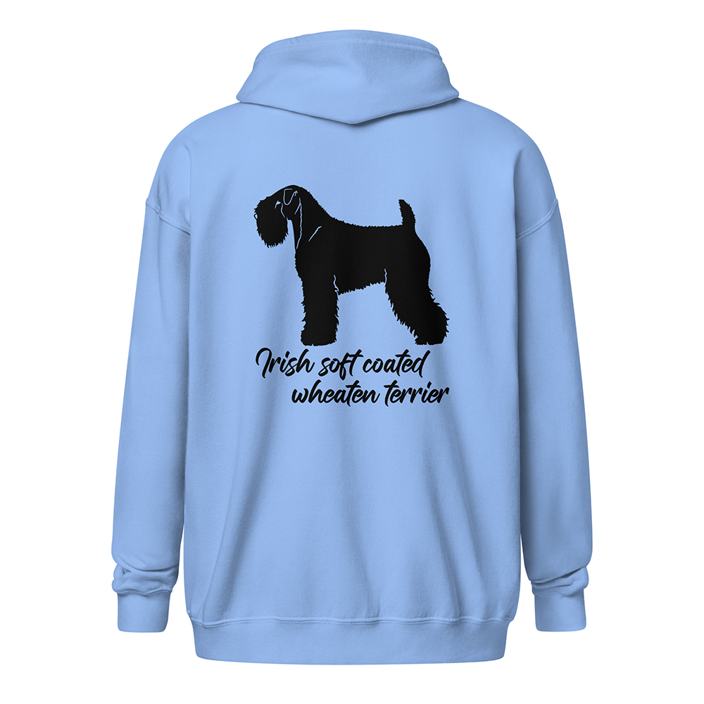 hoodie-carolina-blue-back-Irish softcoated wheaten terrier 1119