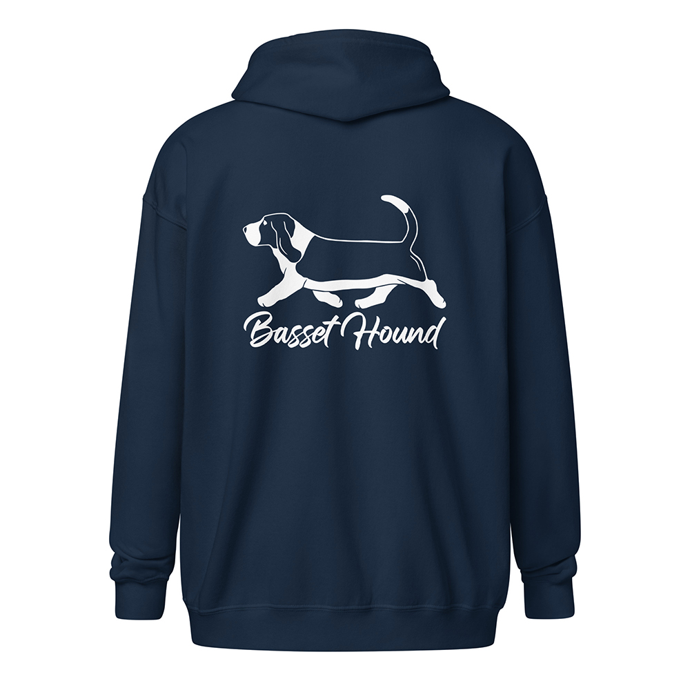 hoodie-navy-back-Basset hound 952