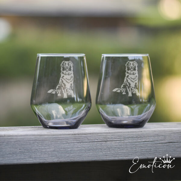 Grå glas australian shepherd
