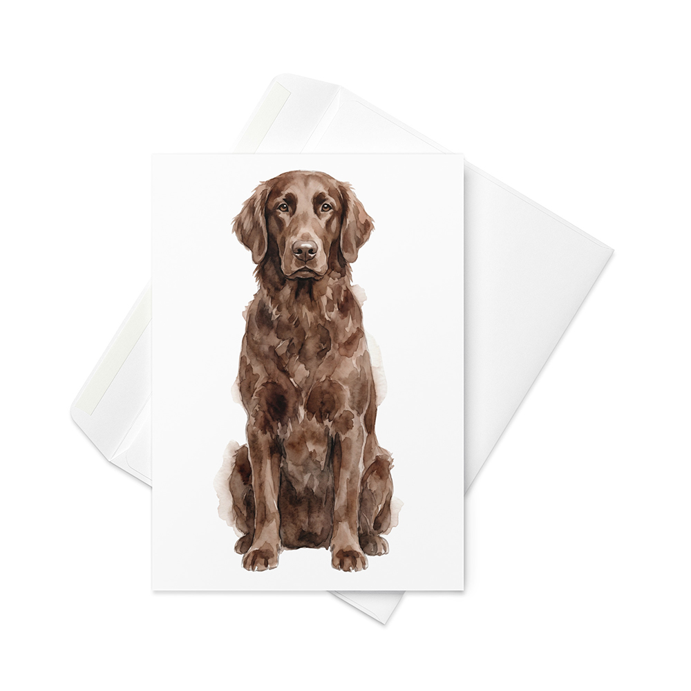 Vikt kort med flatcoated retriever