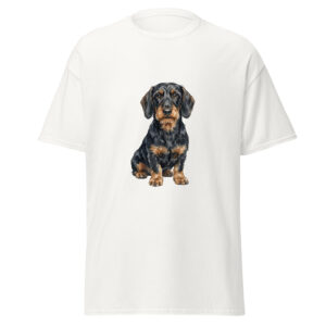 T-shirt strävhårig tax