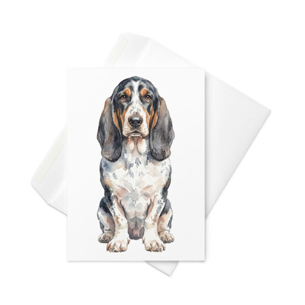 Vikt kort med basset bleu de gascogne