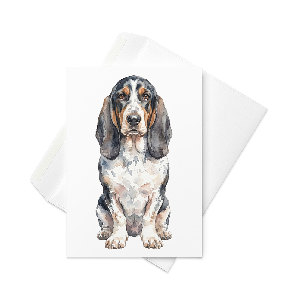 Vikt kort med basset bleu de gascogne