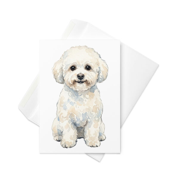 Vikt kort med bichon frisé