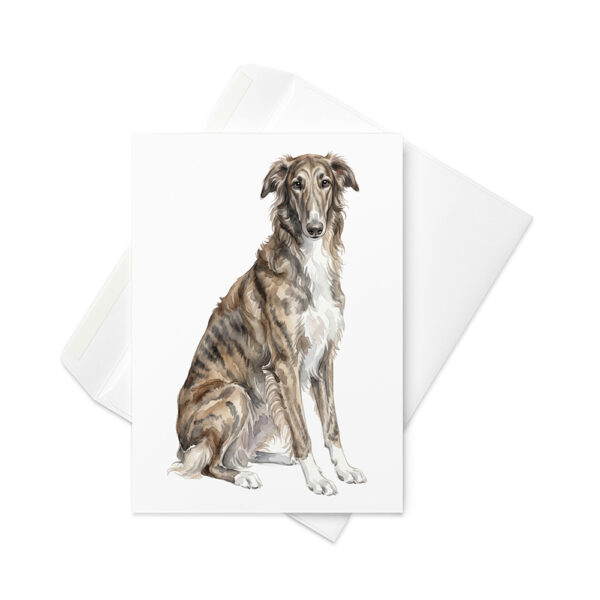 Vikt kort med borzoi