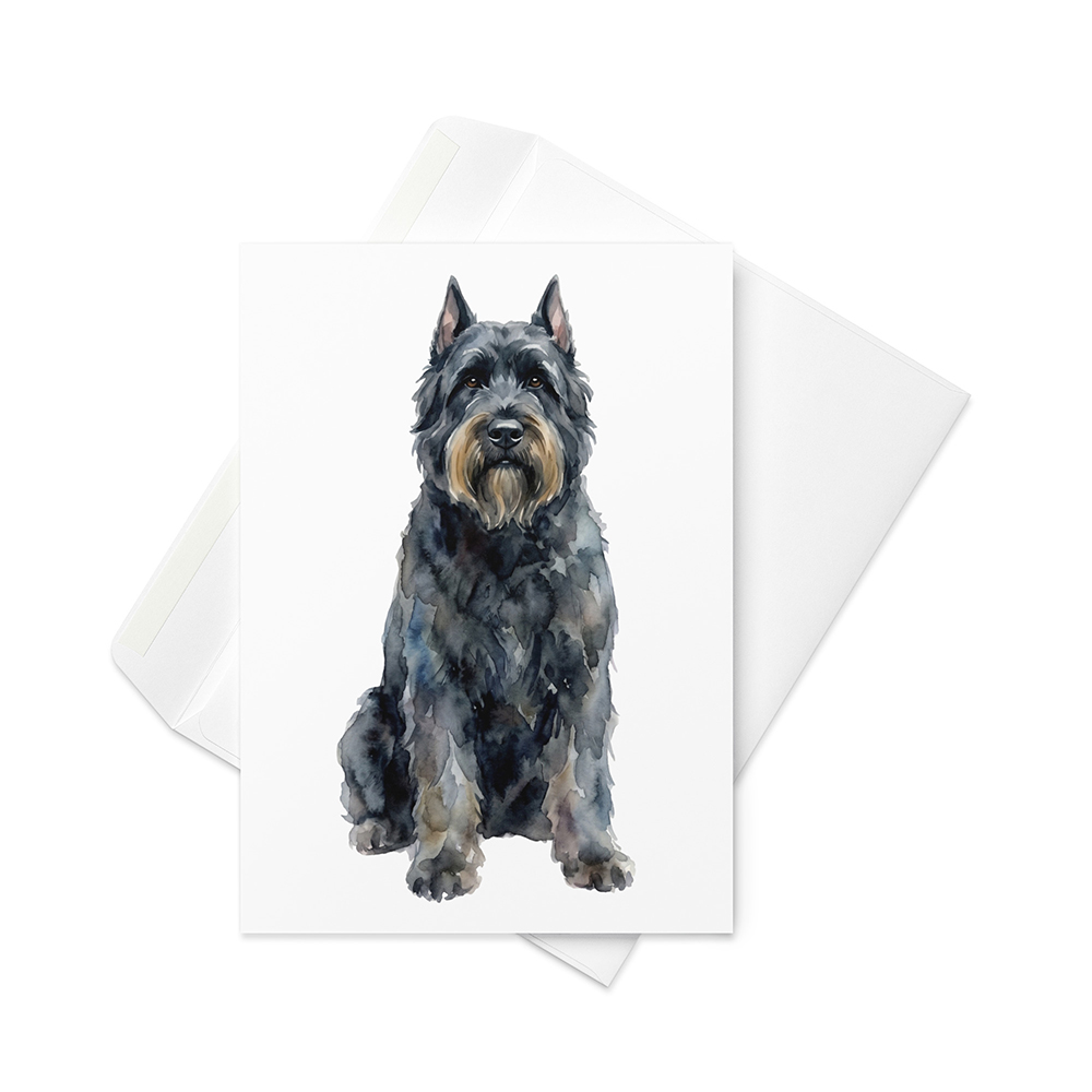 Vikt kort med bouvier des flandres