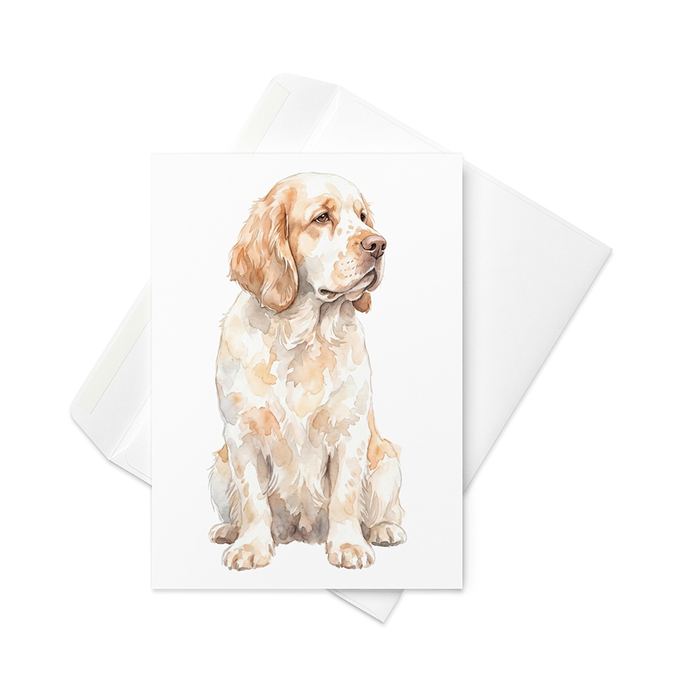 Vikt kort med clumber spaniel
