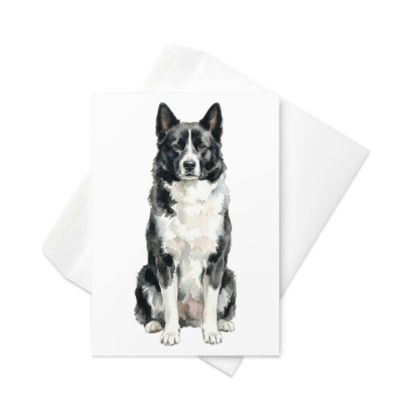 Vikt kort med karelsk björnhund