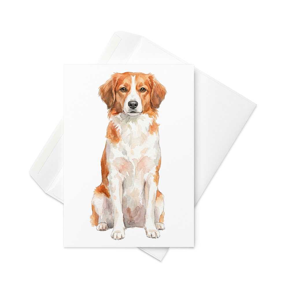 Vikt kort med nederlandse kooikerhondje